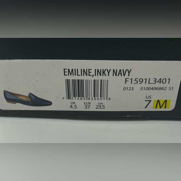 Naturalizer Emiline Flats Inky Navy Leather Loafers Size 7M | New With Box